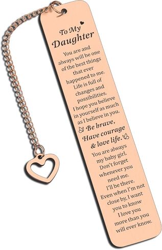 Gifts for Daughters Adult, Daughter Gifts from Mom, Mothers Day Gifts for Daughter, Birthday Gifts for Daughter Adult, Daughter Bookmark, Graudation Gifts for Teen Girls, Daughter Inspirational Gifts in Saudi Arabia