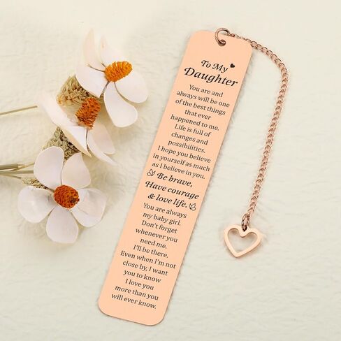Gifts for Daughters Adult, Daughter Gifts from Mom, Mothers Day Gifts for Daughter, Birthday Gifts for Daughter Adult, Daughter Bookmark, Graudation Gifts for Teen Girls, Daughter Inspirational Gifts in Saudi Arabia