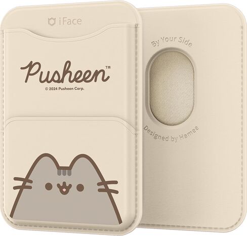 iFace Pusheen the Cat MagSynq Card Wallet Compatible with MagSafe [Slim Wallet, 2 Card Storage Case, Vegan Leather, Built-in Fraud Prevention Magnet, Mini Extra Pocket] – Gamer Girl (Purple) in Saudi Arabia