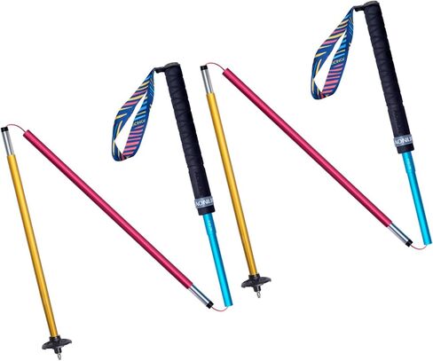 AONIJIE Trail Running Poles 2 Pcs Outdoor Trekking Poles Foldable Aluminum Alloy Sticks Quick Lock Ultralight for Camping Hiking Mountaining Marathon in Saudi Arabia