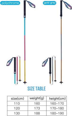 AONIJIE Trail Running Poles 2 Pcs Outdoor Trekking Poles Foldable Aluminum Alloy Sticks Quick Lock Ultralight for Camping Hiking Mountaining Marathon in Saudi Arabia