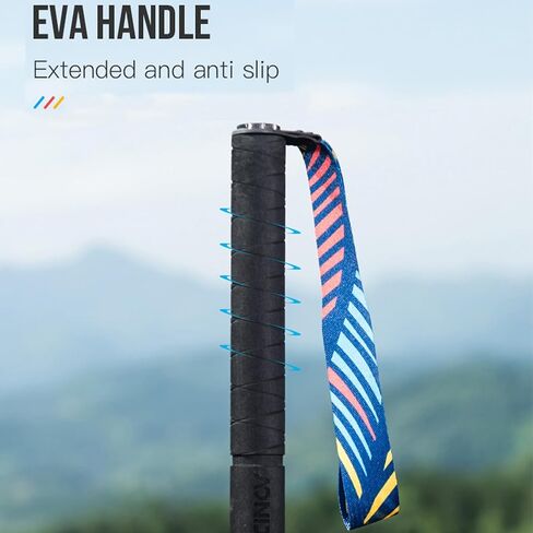 AONIJIE Trail Running Poles 2 Pcs Outdoor Trekking Poles Foldable Aluminum Alloy Sticks Quick Lock Ultralight for Camping Hiking Mountaining Marathon in Saudi Arabia