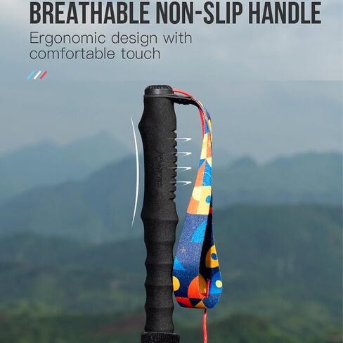 Aonijie Trail Running Poles 2 PCS أعمدة الرحلات في الهواء الطلق قابلة للطي ألومنيوم سبيكة عصي القفل السريع للغاية للتخييم المشي لمسافات طويلة ماراثون in Kuwait