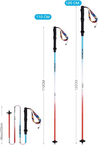 Aonijie Trail Running Poles 2 PCS أعمدة الرحلات في الهواء الطلق قابلة للطي ألومنيوم سبيكة عصي القفل السريع للغاية للتخييم المشي لمسافات طويلة ماراثون in Kuwait