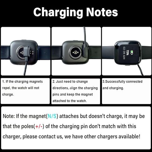 Compatible with Carbinox Ivy / Carbinox titan pro Smart Watch Rugged Fitness Tracker Charger, [Model A +Model B,Opposite Electrode Polarity,Only One Fit)] Charging Cable Magnetic USB Charging Cord in Kuwait