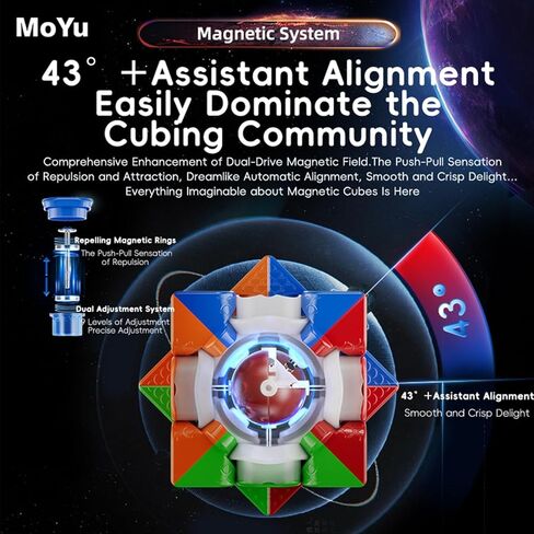 Moyu Weilong WRM V9 2023 MagLev Ball-core UV Coated Speed Cube 3x3 Stickerless Puzzle Cube Professional MagLev Magnetic Master Cube (20-Magnet MagLev+Ball-Core+UV Coated) in Kuwait