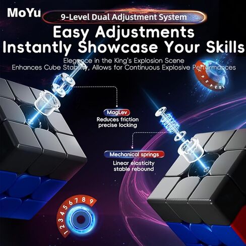 Moyu Weilong WRM V9 2023 MagLev Ball-core UV Coated Speed Cube 3x3 Stickerless Puzzle Cube Professional MagLev Magnetic Master Cube (20-Magnet MagLev+Ball-Core+UV Coated) in Kuwait