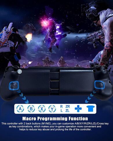 Crotrain Type-C Mobile Gaming Controller for Android & iPhone 16/iPhone 15 Series (USB C) Plug and Play Gamepad with Hall Effect Joysticks/Hall Trigger, for Xbox Cloud Gaming/PS Remote Play/PUBG/CODM in Kuwait