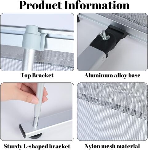 Outus 1 Pcs Literature Stand Magazine Display Rack with 4 Pocket, Portable Roll up Mesh Foldable Trade Show Display with Carrying Bag, Lightweight Magazine Rack Floor Standing for Exhibition Office in Saudi Arabia