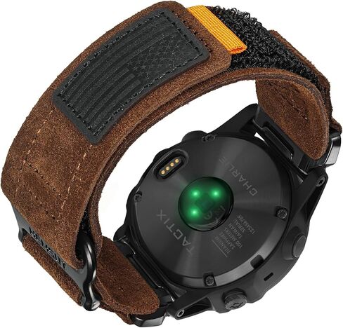Soft Suede Leather Watch Band, 20mm Military Strap Compatible with Garmin Fenix 8 43mm /7S/7S Pro/6S/6S Pro/6S Sapphire/5S/5S Plus/5S Sapphire, Instinct 2S, Descent MK1S/2S, D2 Delta S, Approach S70-42mm in Saudi Arabia