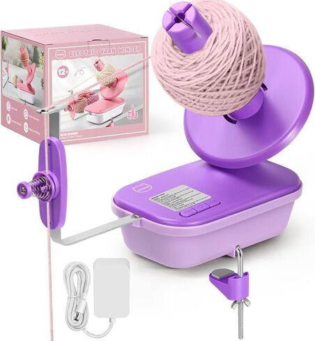 MIAOKE Yarn Ball Winder Smooth Hand Crank, Convenient Yarn Winder with 12 Marking Pin and Scissors Easy Installation, Yarn Winder for Crocheting, Gife and Good Helper for Knitting Enthusiast-B in Saudi Arabia