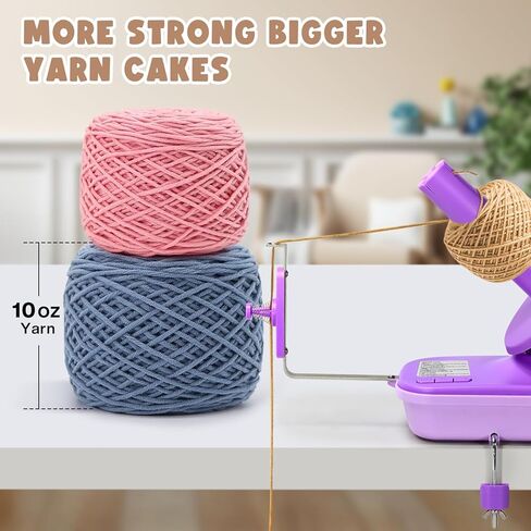 MIAOKE Yarn Ball Winder Smooth Hand Crank, Convenient Yarn Winder with 12 Marking Pin and Scissors Easy Installation, Yarn Winder for Crocheting, Gife and Good Helper for Knitting Enthusiast-B in Saudi Arabia