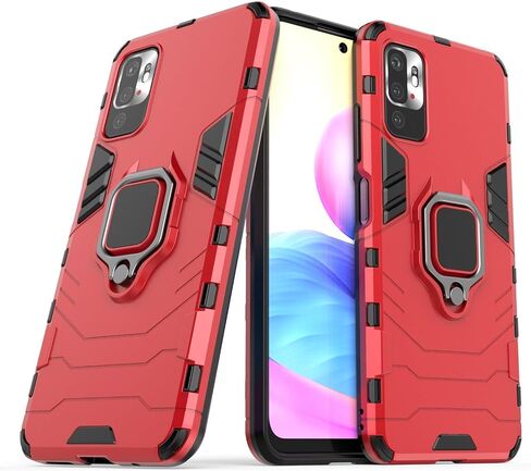 حالة مغناطيس لـ Xiaomi Redmi Note 13 Pro Plus Woving Hard Fracking مع قبضة ، قذيفة الصدمات الدائرية المعدنية [متوافقة مع تركيب السيارة المغناطيسية] (أسود) (أسود) in Kuwait