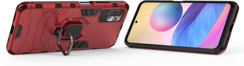 حالة مغناطيس لـ Xiaomi Redmi Note 13 Pro Plus Woving Hard Fracking مع قبضة ، قذيفة الصدمات الدائرية المعدنية [متوافقة مع تركيب السيارة المغناطيسية] (أسود) (أسود) in Kuwait