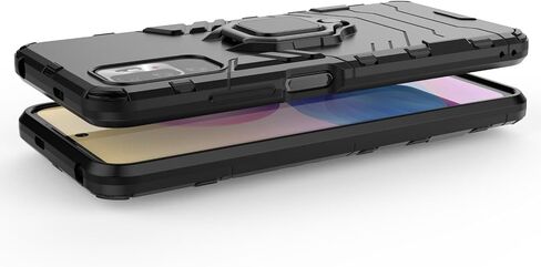 حالة مغناطيس لـ Xiaomi Redmi Note 13 Pro Plus Woving Hard Fracking مع قبضة ، قذيفة الصدمات الدائرية المعدنية [متوافقة مع تركيب السيارة المغناطيسية] (أسود) (أسود) in Kuwait