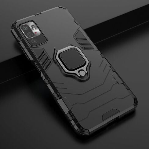 حالة مغناطيس لـ Xiaomi Redmi Note 13 Pro Plus Woving Hard Fracking مع قبضة ، قذيفة الصدمات الدائرية المعدنية [متوافقة مع تركيب السيارة المغناطيسية] (أسود) (أسود) in Kuwait