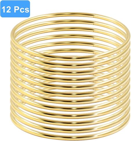 Waziaqoc 12 Pcs Dream Catcher Rings, 3 Inch Metal Craft Rings Hoops, Silver Macrame Hoops Rings for DIY Crafts, Macrame & Dream Catcher Supplies in Saudi Arabia