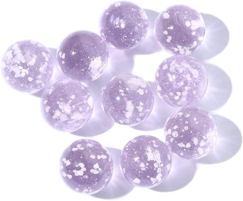 10pcs Glass Marbles توهج في ألعاب Marble Marble Multi Multi-Color Multi Luminous و Diy Home Decoration يدير التعلم والتعليم (0.47 بوصة) (شفافة) in Saudi Arabia