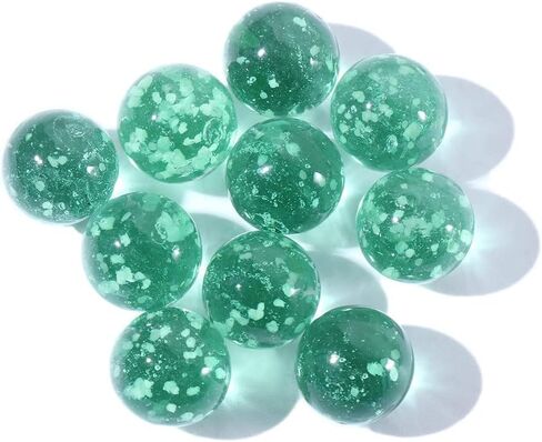 10pcs Glass Marbles توهج في ألعاب Marble Marble Multi Multi-Color Multi Luminous و Diy Home Decoration يدير التعلم والتعليم (0.47 بوصة) (شفافة) in Saudi Arabia
