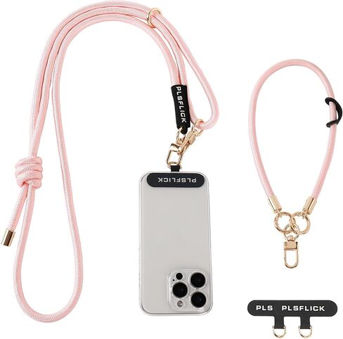 حزام معصم Crossbody عبر الهاتف ، مقود هاتف قابل للتعديل بدون اليدين ، حزام iPhone المضاد للسرقة متوافق لجميع الهواتف ، حبلات الهواتف المحمولة الشاملة حول الرقبة للمرأة ، الأسود in Kuwait