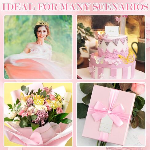 TKNOUS DIY Bouquet Accessories 60 Sheets Flower Bouquet Wrapping Paper 308 PCS Money Bouquet Kit with Waterproof Wrapping Paper Butterfly Pins Ribbon Crowns Transparent Tape Sticks Card in Saudi Arabia