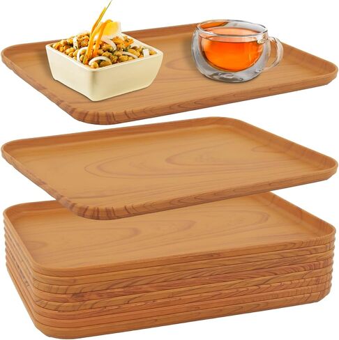 صواني فنية بلاستيكية ، 10 عبوات كبيرة من الصواني البلاستيكية القابلة للتكديس الصواني الحرف اليدوية صينية تقديم صينية ، والطلاء ، والخرز ، ودرج التخزين والتقديم (12.2 × 8.9 بوصة) (أخضر) in Kuwait