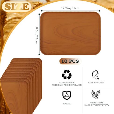 صواني فنية بلاستيكية ، 10 عبوات كبيرة من الصواني البلاستيكية القابلة للتكديس الصواني الحرف اليدوية صينية تقديم صينية ، والطلاء ، والخرز ، ودرج التخزين والتقديم (12.2 × 8.9 بوصة) (أخضر) in Kuwait