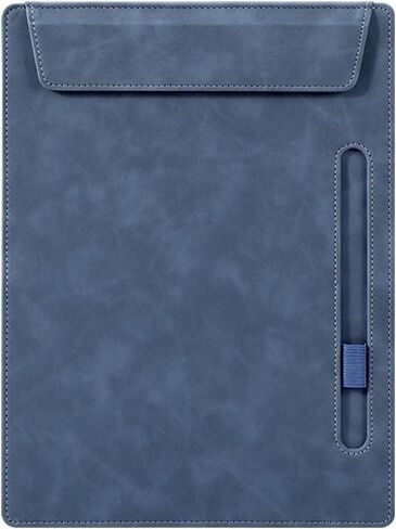 مجلد الحافظة الجلدية A4 ، ملف Clipboard A4 Binder ، محفظة جلدية للرجال والنساء ، موثق محفظة الأعمال ، مع حامل قلم واحد وأكمام وثيقة ، حافظة Notepad (أسود) in Kuwait