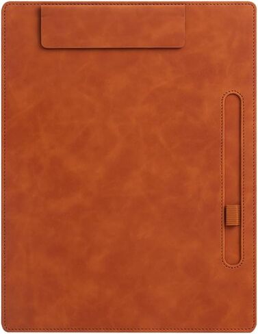 A4 Leather Clipboard Folder, Binder clipboard A4 Clip File, Leather Portfolio for Men and Women, Business Portfolio Binder, with 1 Pen Holder & Document Sleeve, Notepad Clipboard (Black) in Saudi Arabia