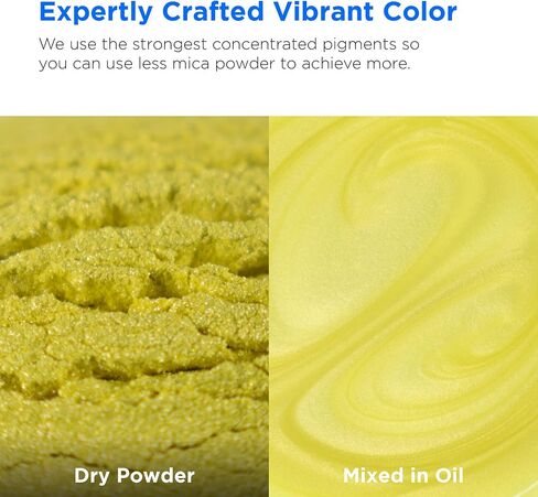 Premium Mica Powder - Tuscan Sun (50G / 1.76oz) - 1 Jar of Yellow Pigment Powder for Epoxy Resin, Dye, Soap Making, Nail Polish, Paint, Candle Making, Bath Bombs, Slime in Saudi Arabia