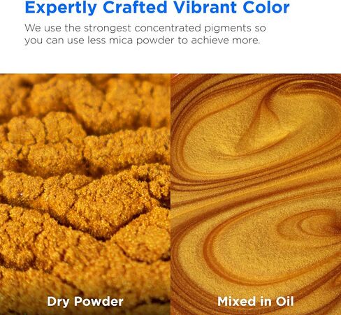 Premium Mica Powder - Tuscan Sun (50G / 1.76oz) - 1 Jar of Yellow Pigment Powder for Epoxy Resin, Dye, Soap Making, Nail Polish, Paint, Candle Making, Bath Bombs, Slime in Saudi Arabia