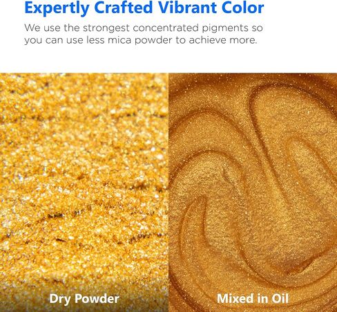 Premium Mica Powder - Tuscan Sun (50G / 1.76oz) - 1 Jar of Yellow Pigment Powder for Epoxy Resin, Dye, Soap Making, Nail Polish, Paint, Candle Making, Bath Bombs, Slime in Saudi Arabia