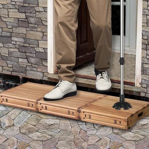One Step Stool for Elderly Wooden Platform Wooden Step Tool High Riser Step Stool for Bed Stair Assist Indoor & Outdoor Wooden Mobility Stepping Stools for Adults, Kids/Bedside,Bathroom,Kitchen,Garden in Saudi Arabia