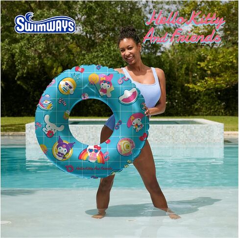 Swimways Hello Kitty Suntanner Pool Float, Inflatable Pool Floats & Kids Pool Toys, Swimming Pool Accessories & Beach Essentials for Teens Aged 14 & Up in Saudi Arabia