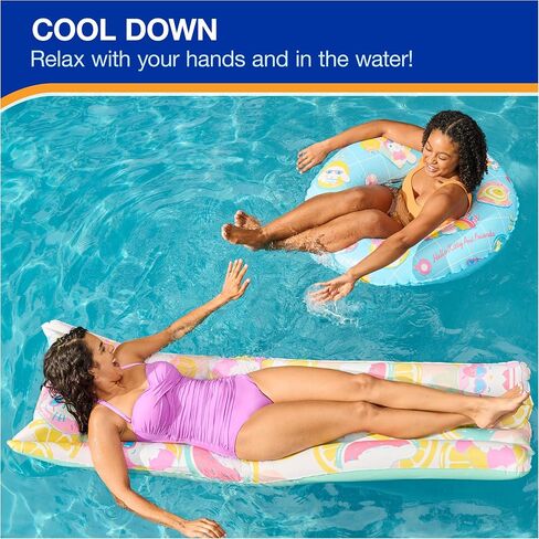 Swimways Hello Kitty Suntanner Pool Float, Inflatable Pool Floats & Kids Pool Toys, Swimming Pool Accessories & Beach Essentials for Teens Aged 14 & Up in Saudi Arabia