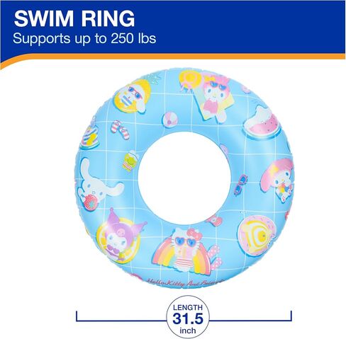 Swimways Hello Kitty Suntanner Pool Float, Inflatable Pool Floats & Kids Pool Toys, Swimming Pool Accessories & Beach Essentials for Teens Aged 14 & Up in Saudi Arabia