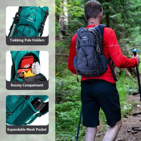 Insulated Hydration Backpack Pack with 2L Water Bladder Lightweight 22L Hiking Backpack Bag for Women Men Daypack for Hiking Running Festival Camping Biking in Kuwait