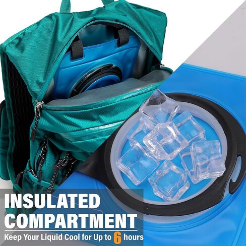 Insulated Hydration Backpack Pack with 2L Water Bladder Lightweight 22L Hiking Backpack Bag for Women Men Daypack for Hiking Running Festival Camping Biking in Kuwait