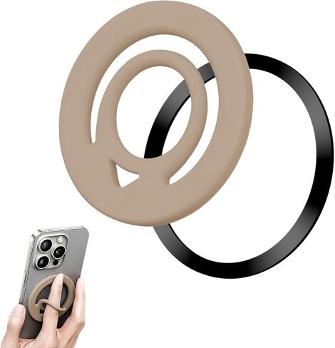 Ultra-Thin Dual-Sided Magnetic Ring Grip for Back of The Phone, Compatible Magsafe, Comfortable Silicone Magnet Finger Loop for iPhone, with Enhanced Magnetic Ring for Phone Case, Ultramarine in Kuwait