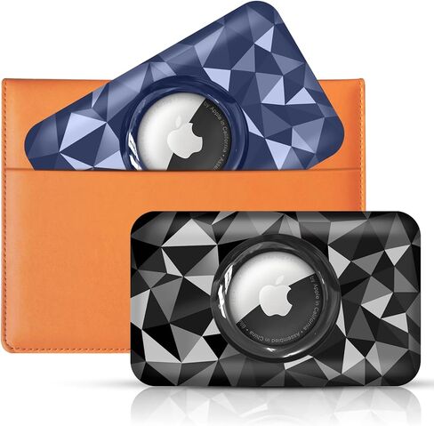 2 Pack Ultra Thin Airtag Wallet حامل للرجال والنساء ، حامل بطاقات خفيفة الوزن لـ Apple Airtag ، علبة بطاقة ضئيلة للمحفظة ، جواز السفر ، المحفظة ، حقيبة اليد ، حقيبة القابض (أسود 2pcs) in Saudi Arabia