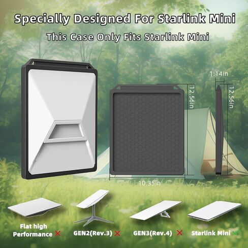 Starlink Mini Protective Cover, Durable Silicone Case Compatible with Starlink Mini Dish, Shockproof & Weatherproof Accessories for Outdoor Protection (Black) in Saudi Arabia