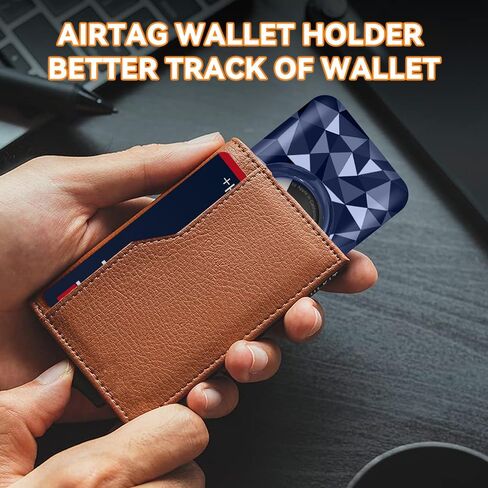 2 Pack Ultra Thin Airtag Wallet حامل للرجال والنساء ، حامل بطاقات خفيفة الوزن لـ Apple Airtag ، علبة بطاقة ضئيلة للمحفظة ، جواز السفر ، المحفظة ، حقيبة اليد ، حقيبة القابض (أسود 2pcs) in Saudi Arabia