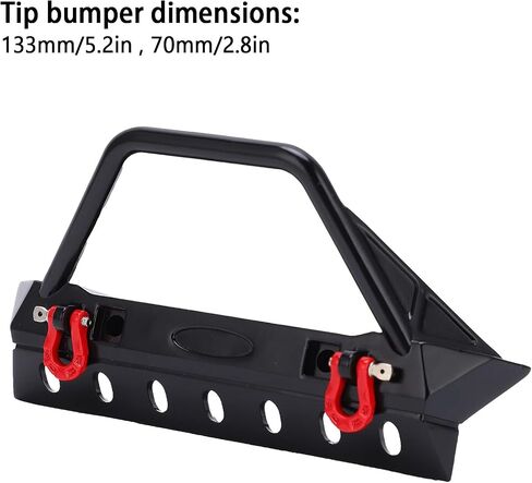 RC Stinger Front Bumper with LED Light RC Front Bumper for Axial Scx10 / II/III Generation 1/10 RC Car (Pointed Tip) in Saudi Arabia