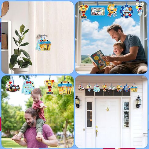 JUNEBRUSHS 32 Pcs Fall Crafts, Autumn Sticker Crafts Thanksgiving Turkey Scarecrow Sticker Fall DIY Hanging Ornaments Craft Harvest Party Favors Home Classroom Decor in Kuwait