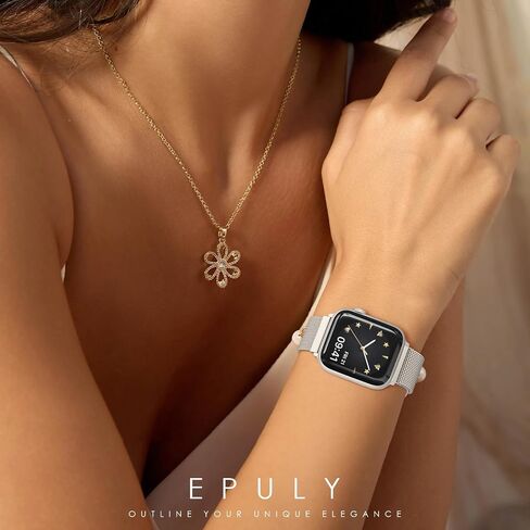 شريط حلقة ميلانو الأصلي متوافق مع Apple Watch 38mm 40mm 41mm 42mm 44mm 45mm 46mm 49mm - Women & Men الإغلاق المغنطيسي حزام معدني قابل للتعديل لسلسلة IWatch 10 9 8 7 6 5 4 3 2 1 ، Ultra ، SE in Kuwait