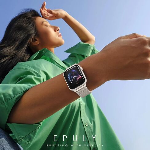 شريط حلقة ميلانو الأصلي متوافق مع Apple Watch 38mm 40mm 41mm 42mm 44mm 45mm 46mm 49mm - Women & Men الإغلاق المغنطيسي حزام معدني قابل للتعديل لسلسلة IWatch 10 9 8 7 6 5 4 3 2 1 ، Ultra ، SE in Kuwait