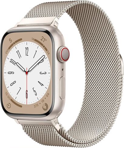 Original Milanese Loop Band Compatible with Apple Watch 38mm 40mm 41mm 42mm 44mm 45mm 46mm 49mm - Women & Men Magnetic Closure Adjustable Metal Strap for iWatch Series 10 9 8 7 6 5 4 3 2 1,Ultra,SE in Saudi Arabia
