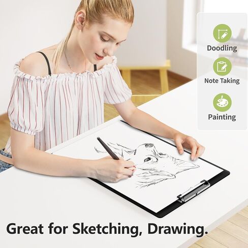 Extra Large Clipboard, 11 x 17 Black Plastic Drawing Boards, Horizontal Clip Board, Landscape Layout, Suitable for Sketching, Watercolor. Drafting & Art Supply in Saudi Arabia