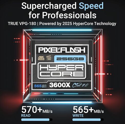 بطاقة ذاكرة سينمائية PixelFlash 1.6 تيرابايت VPG1500 CFexpress 4.0 من النوع B تصل إلى 3900/3600 ميجابايت/ثانية للمصورين ومصوري الفيديو، فيديو 12K 1600 جيجابايت 1600 جيجابايت VPG400 سلسلة سينمائية (LPCXT1600-CSVPG4) in Kuwait