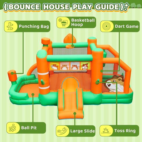 Inflatable Bounce House Kids Obstacle Bouncy Castle for Outdoor Indoor in Saudi Arabia